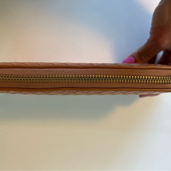 Woven Leather Wallet- Camel Color - Picture 3 of 7